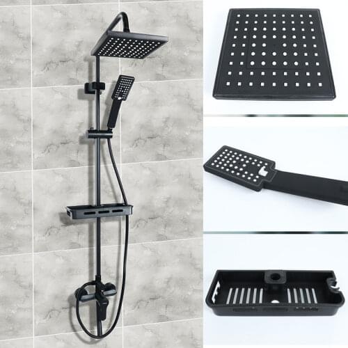 Bathroom Shower Faucet Set Wall Mounted Black Shower Rain Bath Faucet Bathtub Faucet eco Systems Hot And Cold Blend Mixer Tap
