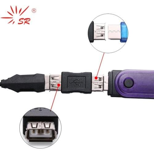 SR USB 2.0 Female to USB 2.0 Female Port Conventor Adapter Switch for Computer Laptop Tablet