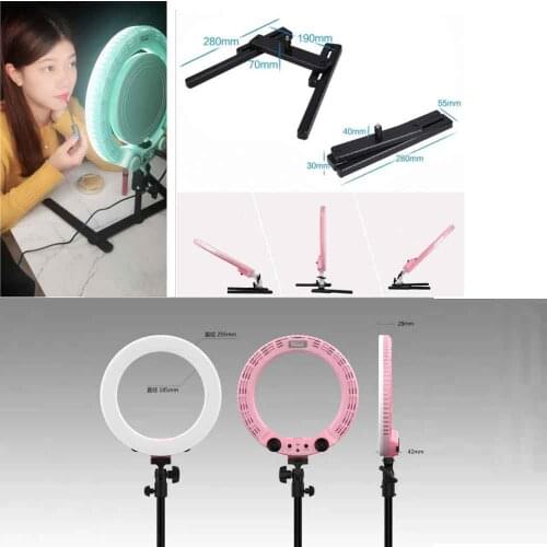 Yidoblo QS-280 mini size 10" Camera Selfie makeup Photo/Studio/Phone/Video LED Ring Light Photography Dimmable Ring Lamp