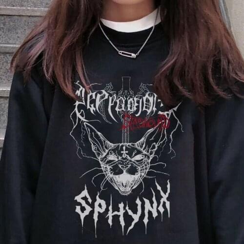 Y2k Goth Hoodie Women Oversized Emo Punk Harajuku winter Top Dark Aesthetic Fairy Grunge Alt Plus Size Alternative Hoodie