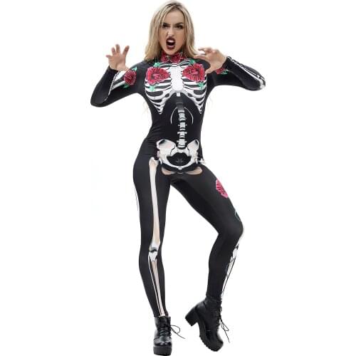 Large Size Women Bodysuit Purim Carnival Rose Cosplay Costumes For Women Party Clothes Adult Costume Catsuit