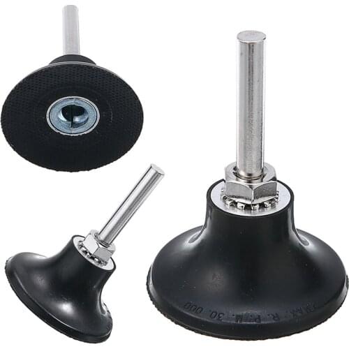 1 Set Sanding Disc Holder 2 inch Backing Pad with 1/4 inch 6mm Shank Lock Rotary Polishing Disc Tray Stand for Discs Power Tool