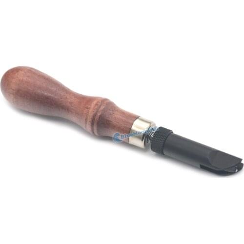 1 pcs V Shaped Edge Beveler Leather Craft Stitching Groover Skiving Dig Hook Slot Tool DIY