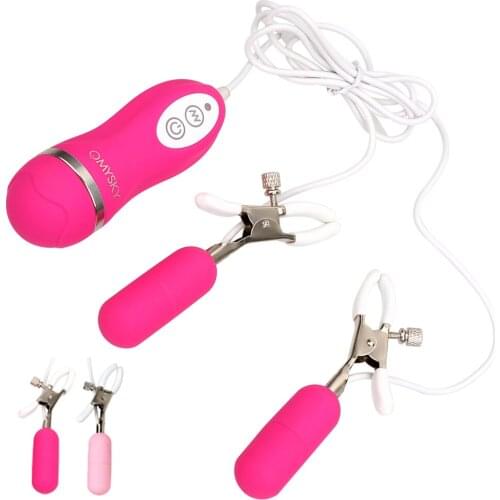 OLO Vibrating Nipple Clamps Nipple Vibrator 10 Frequency Silicone Breast Massage Nipple Stimulation Sex Toys for Women