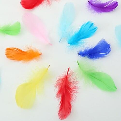 100pcs Natural Plumes 6-12cm DIY Jewelry Decor Accessories Feathers Marabou Feather Plume Fluffy Wedding Dress Home Decoration