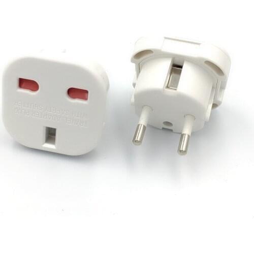 500pcs UK To EU European Plug Power Adapter British UK to EU Euro Travel Adapter Electrical Plug Converter Power Charger Socket