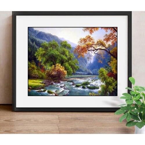 Diamond Embroidery Landscape Diamond Painting Cross Stitch Natural Picture Rhinestones Needle Arts & Craft