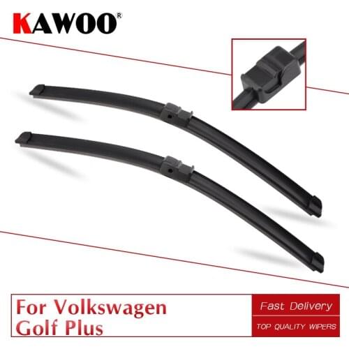 KAWOO For Volkswagen Golf Plus 28"28"R Car Soft Natural Rubber Windcreen Wipers Blades 2005 2006 2007 2008 2009 Fit Side Pin Arm