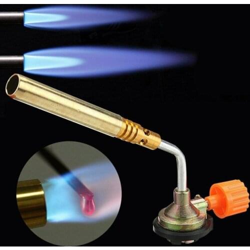 Butane Torch Flame Gun Lighter Welding Torch Gas Blow Torch Adjustable Flamethrower Burner Camping Welding Cooking BBQ Tool