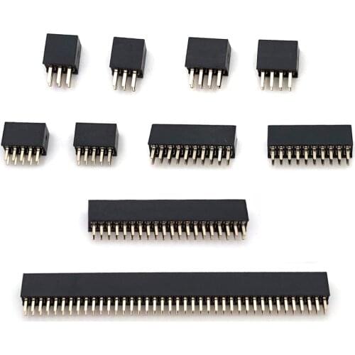 1.27mm Double row female row pin 2×2/3/4/5/6/7/8/9/10/12/14/16/40/50p socket female seat straight needle Female Header connector