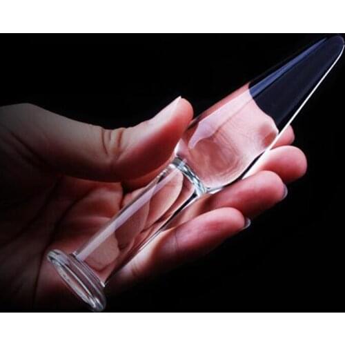 E Style Glass Anal Plug Dildo Crystal Beads Erotic Stimulator Fake Penis Sex Adult Toys Female Masturbate Products for Couples