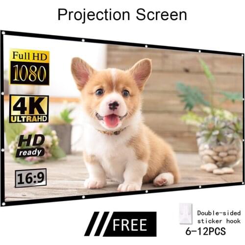 16:9 Projector Screen Indoor Outdoor Projector Movie Screen Portable Projection Movie Screen For Home Theater