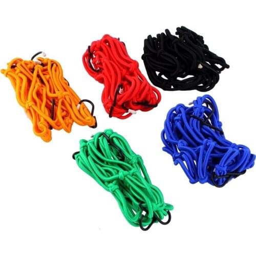 Hot arrival 6 Hooks Motorcycle Hold down Fuel Tank Mesh Net Luggage Helmet Mesh Net Mesh Bungee Mesh 5 colors hot selling