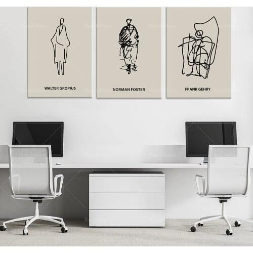 Human body sketch posters, art exhibition posters, architects office decoration artwork
