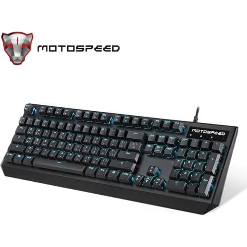 Motospeed CK95 USB Wried Gaming Mechanical Keyboard 104 Keys Backlit Keyboard for Desktop Laptop Gamer