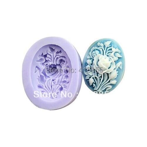 Tiny Rose Shape Silicone Molds 3D Soap Forms The Stencil for Cake Fondant Tools Bakewareno.:si330 Moulds Silicone Rubber PRZY