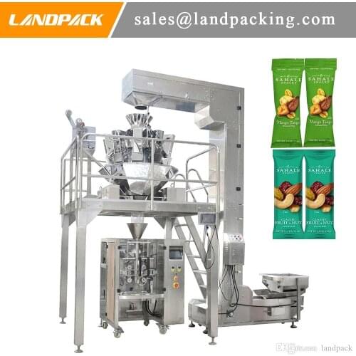 Multi-Function Automatic Nuts Fruit Vertical Form Fill Seal Machine Matching Multi Head Linear Weigher