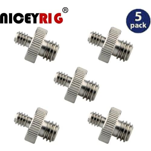 NICEYRIG (5 Pieces a Pack) Camera Cage Fix Screw Connector 1/4" 3/8 inch Screw 20mm DSLR Digital Camera Rig Tripod Single Leg