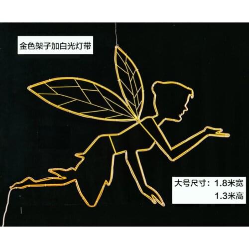 New wedding stage decoration, wedding props, iron angel wings, elf ornaments, window ornaments