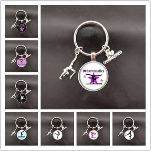 New Product/Rhythmic Gymnastics Keychain/Gymnast, Pendant with Crystal Design, Handmade Gymnastics Keychain Commemorative Gift