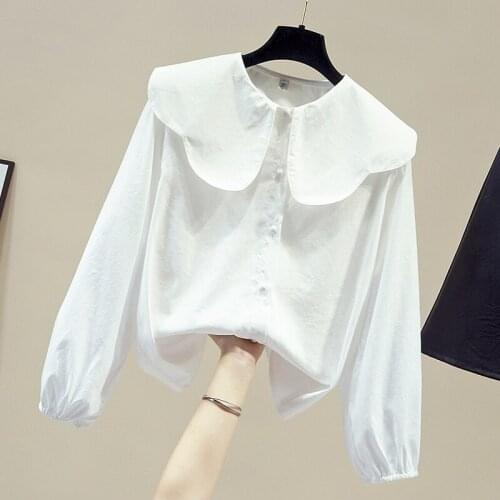 Autumn Long Sleeve White Blouse Tops Women Blouse Women Blusas Mujer De Moda 2021 Chiffon Blouse Shirt Blusa Women Clothing E19