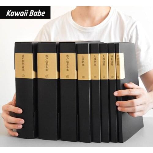 File Folders for School A4 Organizer Stationery Bag 100 Paper Binder Holder Box Pocket Tab Ring Document Morandi Office Supplies