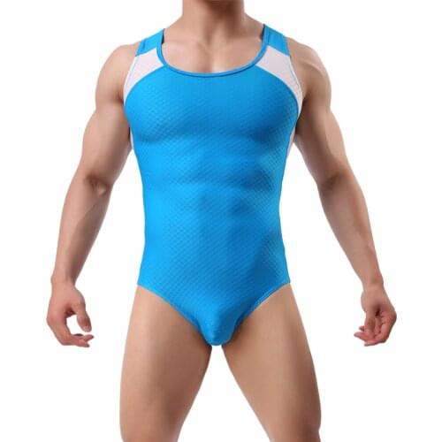 Sexy Men Undershirts Bodysuits Lingerie Wrestling Singlet Jumpsuit Leotard Mens Underwear Male Sleepwear Tight Undershirts