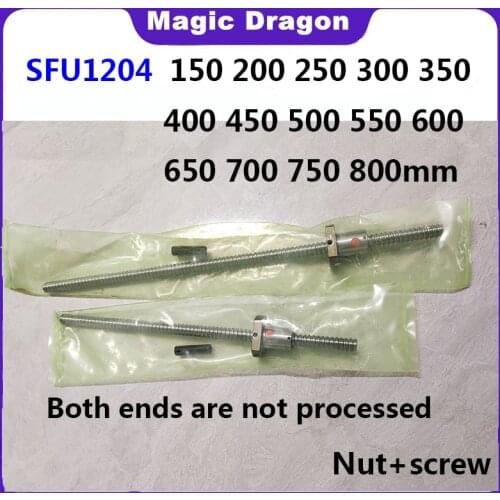 Magic Dragon SFU1204 150 200 250 300 350 400 450 500 550 600 650 700 750 800 mm cold roller Ball screw with 1204 Single Ball Nut