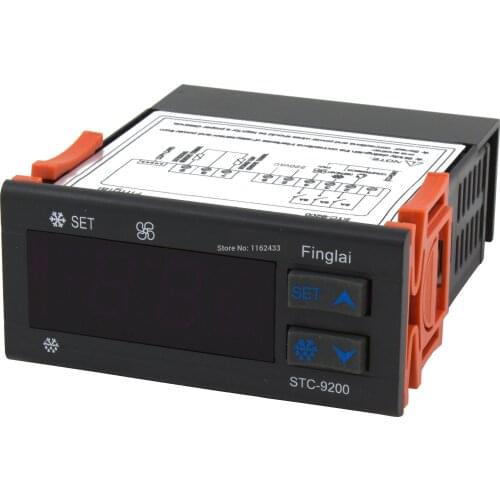 STC-9200 temperature controller with refrigeration defrost fan alarm function and two sensors AC 220V 110V AC/DC 24V 12V