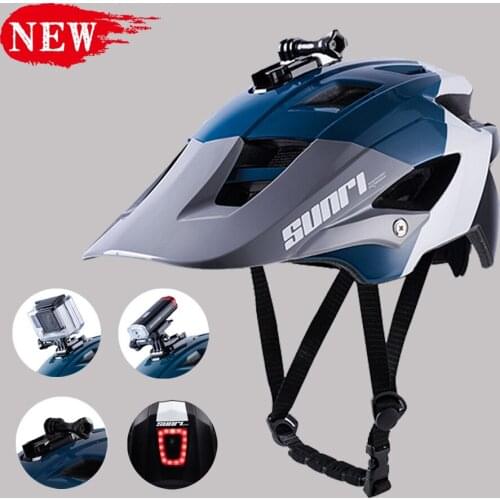 Ultralight Bicycle Helmet MTB Road Bike Downhill Helmet LED Lights pro Camera Holder Cycling Helmet Outdoor Sport Riding Helmet