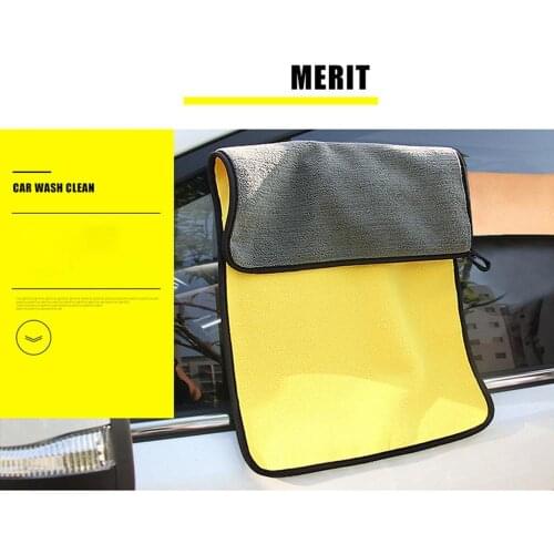 Super Thick Plush Microfiber Car Cleaning Cloth Wet and Dry Dirt Dust Car Wiping Washing Towel Good Water Absorption Dropship