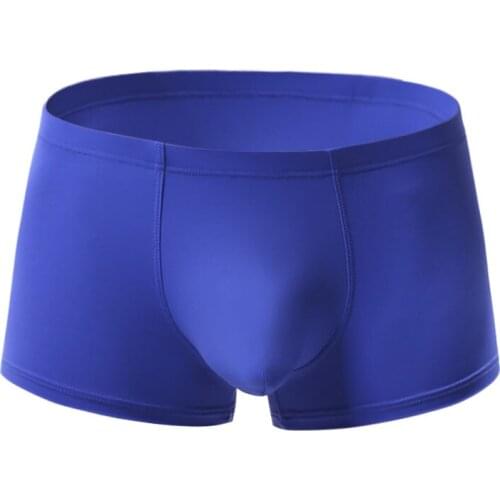 Seamless Panties Boxers Men Sexy Solid Ice-silk Underpants Comfortable Breathable Underwear Calzoncillo Hombre Man Underpants