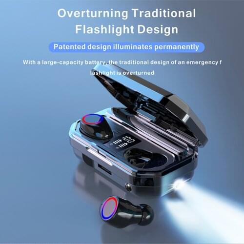 M12 TWS Wireless Headphones Bluetooth 5.0 Earphones Earbuds 9D HIFI Stereo Sport Headset LED 2000mAh Waterproof headphone