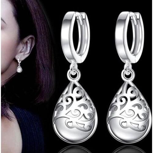 Vintage Elegant Lady Teardrop Faux Opal Inlaid Totem Dangle Huggie Earrings Jewelry Accessory Christmas Gift Earrings For Women