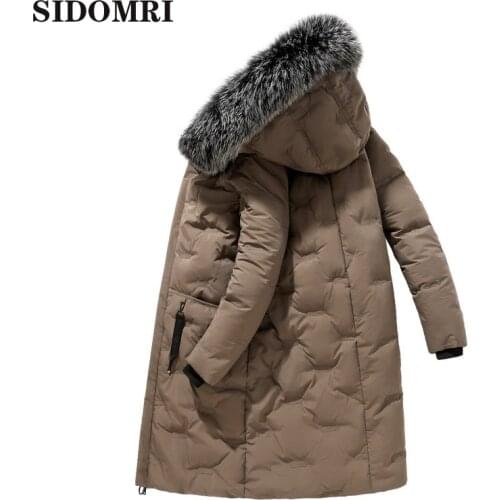 Winter Jackets 90% Hooded Long Down Jacket with fox fur collar Thick Keep Warm Plus Long Down Coat fashion high quality