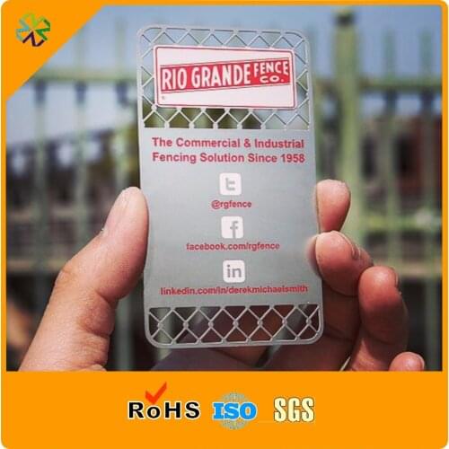 100pcs/lot custom metal cards printing