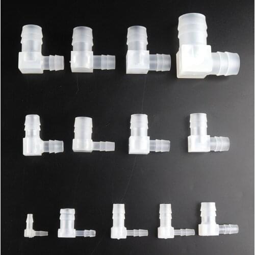 5Pcs 10/12/14/16mm PP Elbow Connector Fish Tank Pipe 90 Degree Reducing Pagoda Elbow Parts L-Type Air Pump Silicone Hose Joints