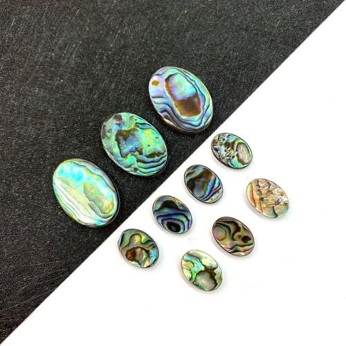 5pcs Oval Abalone Shell Ring Face Abalone Shell Beads DIY Jewelry Making, Necklace, Bracelet, Earring Accessories Size 10-25mm