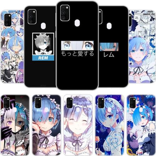 Anime ReZERO Ram Rem Case for Samsung Galaxy F41 M01 Core M02S M12 M21S M30S M31S M42 M51 M62 A6 A7 A8 Plus 2018 Silicone Cover