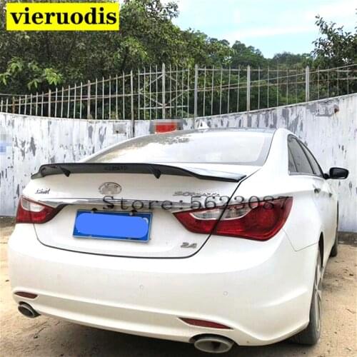 For Hyundai Sonata spoiler carbon fiber / FRP material tail R-type spoiler accessories 2014-2016