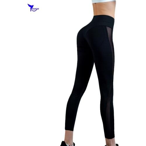 Breathable Mesh Patchwork Women Push Up Fitness Yoga Pants Top Quality Sports Leggings Gym Running Jogging Tights Sportswear