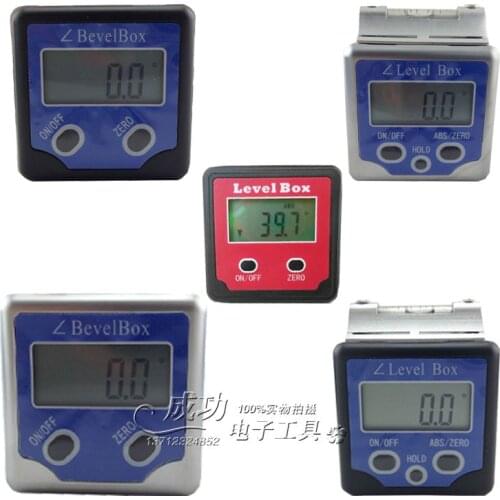 Electronic digital display inclinometer, angle meter, 360 degree magnetic angle instrument