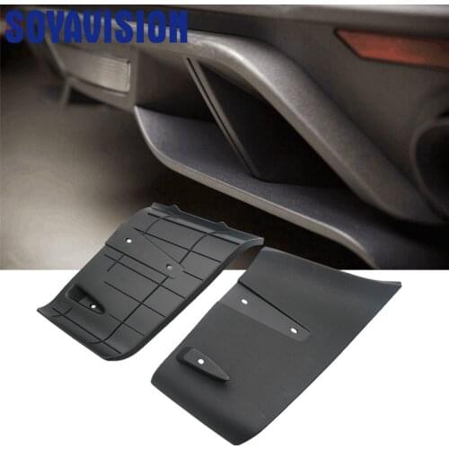 Set Painted ABS Rear Bumper Lower Air Diffuser Fin Splitter Body Spoiler Kits Fit For Ford Mustang 2018 2019 GT R Style