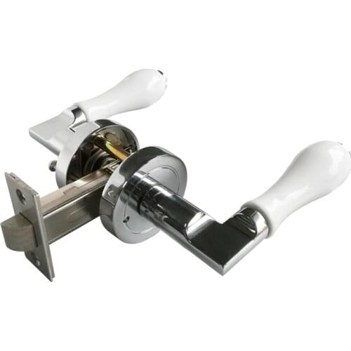 Creative Ceramic Handle Door Lock Hotel Bathroom Keyless Lockset Household Kitchen Door Handle Locks Home Hardware Accessories