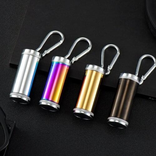 Creative Ashtray Stainless Steel Portable Metal Ashtray Outdoor Keychain Portable Car Smoke Accessories Environmental Protection
