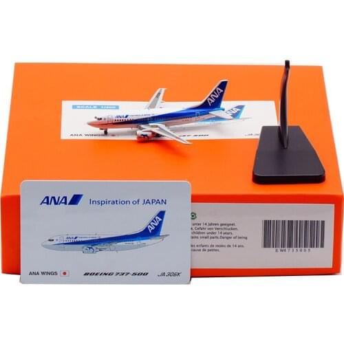 1:400 ANA Airways B737-500 Airlines Airplane Model with Base Alloy Aircraft Plane For Collectible Souvenir Show Gift Toy