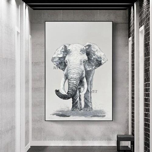 New Picture Handmade Modern Animals Wall Painting For Living Room Color Cow Abstract Pictures On Canvas Oil Paintings WK2035