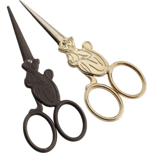 Stainless Steel Fabric Cutter Scissors Professional Tailor Scissors Chinese Zodiac Monkeys Vintage Scissors Manual DIY Tools