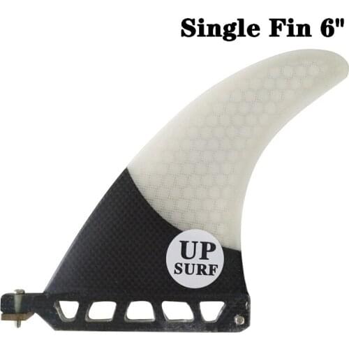 Single 6 inch Fin Fibreglass Surfboard 6 length Green/Red/White/Blue color Fin in Surfing Longboard Fins