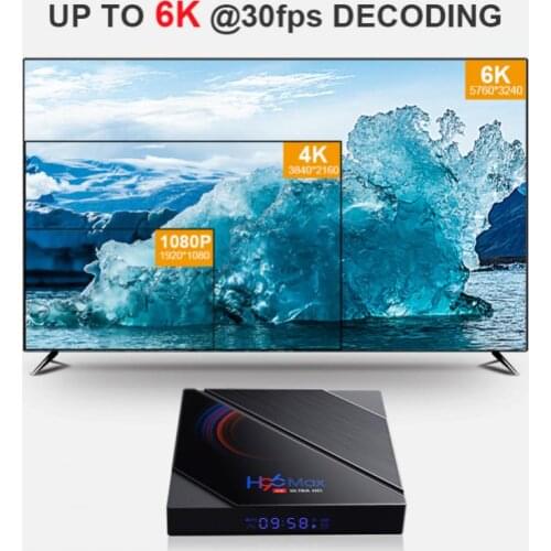 H96 Max Quad Core 6K HD Smart TV Box Android 10.0 Double WIFI Wireless Network TV Set-top Box With Digital Display 4+64G